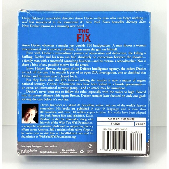 David Baldacci Audiobook 2017 The Fix Murder FBI Mystery Suspense Tested - Picture 2 of 8